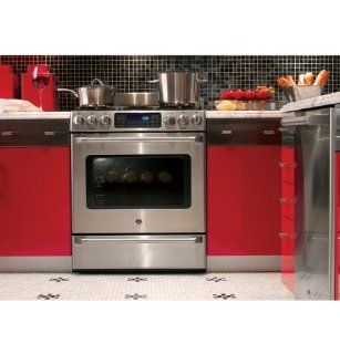 GE Cafe C2S985SETSS 30 Freestanding Dual Fuel Range, 5 Sealed Burners, Convection, Baking Drawer Appliances