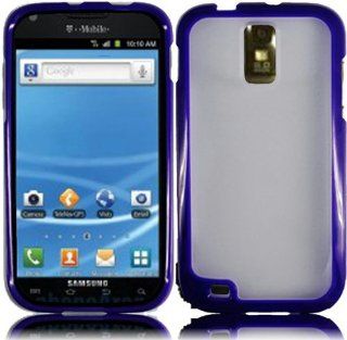 Samsung Hercules T989 PC+ TPU Cover   Clear+Purple Cell Phones & Accessories