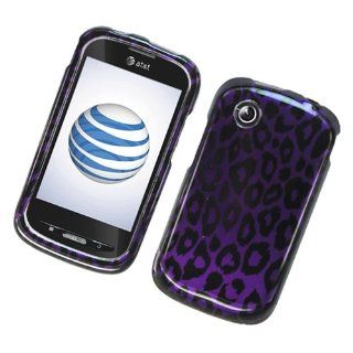 Purple Leopard Faceplate Hard Shell Cover Phone Case for ZTE Avail Z990 Cell Phones & Accessories