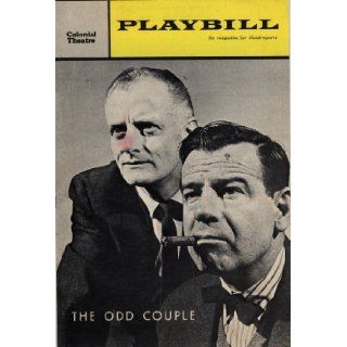 The Odd Couple Program Playbill February 15, 1965 (Pre Broadway Tryout. Art Carney. Walter Matthau) Colonial Theatre Boston Books