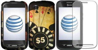 Ace Poker Design Hard Case Cover+LCD Screen Protector ZTE Merit 990G Avail Z990 Cell Phones & Accessories