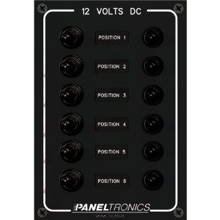 Paneltronics Waterproof Panel DC 6 Position Toggle Switch and Circuit Breaker  Boating Toggle Switches  Sports & Outdoors