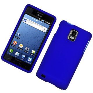SAM I997 INFUSE 4G Rubberized Protector Case, Blue 02 Cell Phones & Accessories