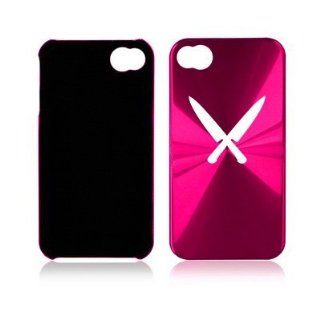 Apple iPhone 4 4S 4G Hot Pink A1408 Aluminum Hard Back Case Cover Chef Knives Cell Phones & Accessories