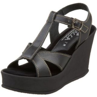 Sbicca Women's Rooster Wedge Sandal,Black,5 M US Shoes