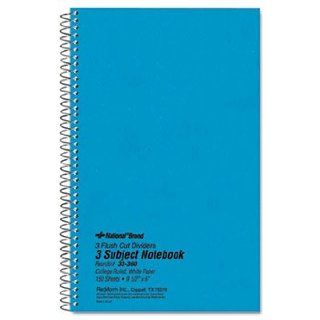 National Brand Three Subject Wirebound Notebooks