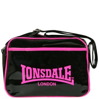 Lonsdale East West Contrast Trim Messenger Bag   Pink      Womens Accessories