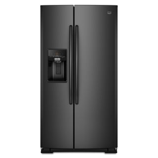 Maytag 26.5 cu ft Side by Side Refrigerator with Single Ice Maker (Black) ENERGY STAR