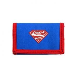 Superman Tri fold Boys Blue Wallet   S Logo Superman Wallet Clothing