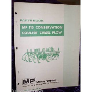 Massey Ferguson 115 Coulter Chisel Plow OEM Parts Manual Massey Ferguson Books