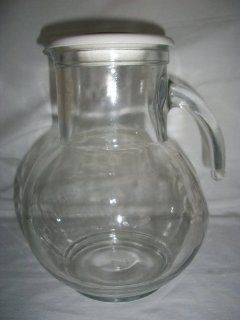 Vintage Italian Glass Refrigerator Juice Milk Beverage Jug Container Pitcher (2 quarts)  Other Products  