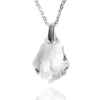 Swarovski Baroque Crystal Focal Pendant in Sterling Silver on chain Jewelry Products Jewelry