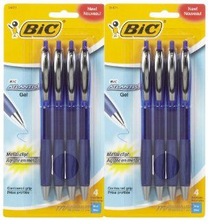 BIC Atlantis Gel Ink Retractable Pen, Medium Point (0.7mm)  Ballpoint Pens 