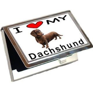 I Love My Dachshund Business Card Holder 