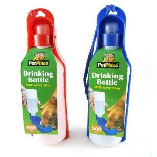 Pet Place Drinking Bottle with Tray Color Red Sports & Outdoors