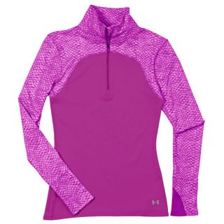 Under Armour Womens Printed Qualification Knit 1/4 Zip   Lilac/Reflective      Clothing