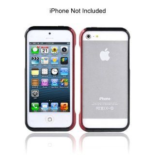 Ebest   Smart Phone Metal Bumper Case for Apple iPhone 5, 100% Aluminum Metal with Open Tool, Color Red/Black Cell Phones & Accessories