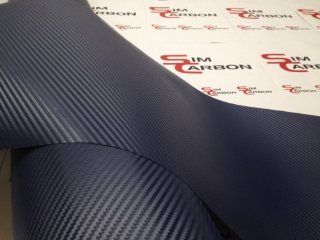 SimCarbon 3D Blue Carbon Fiber Vinyl Film Wrap 60" x 72" Sheet Automotive