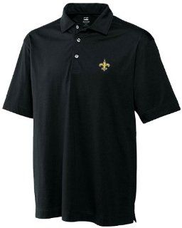 NFL New Orleans Saints Men's CB DryTec Medina Tonal Stripe Polo, X Large, Black  Sports Fan Polo Shirts  Clothing
