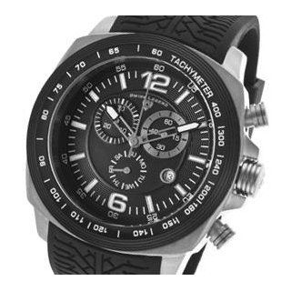 Swiss Legend Men's "Sprinter" Stainless Steel and Black Ion Plating Black Silicone Watch Watches