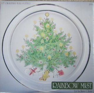 Rainbow Mist By Indiana Glass 13" Christmas Tree Platter Kitchen & Dining