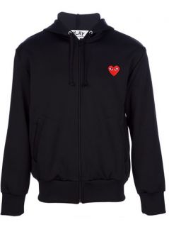 Comme Des Garçons Play Zip up Logo Sweatshirt