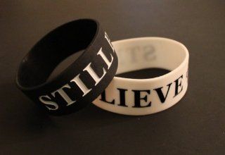 (1) "STILL BELIEVE" saying Silicon Bracelet 1" inch WHITE 