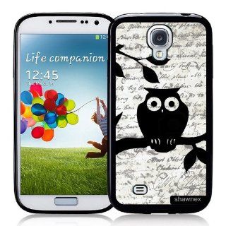 Galaxy S4 Case   S IV Case   Shawnex Cute Owl On Vintage Paper Samsung Galaxy i9500 Case Snap On Case Cell Phones & Accessories