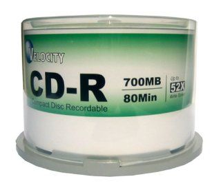 Velocity CD R 80 minute, 700 MB 52x (50 pack Spindle) Electronics
