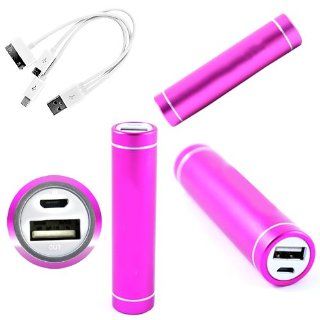 CostMad Emergency Lifeline Mobile Phone Portable Travel Universal Battery Charger Back Up 2200mAh Apple iPhone iPod  USB Blackberry HTC Samsung Nokia (Pink) Cell Phones & Accessories