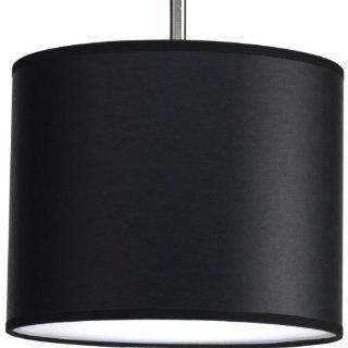 Progress Lighting P8820 01 Modular Pendant System Choose Shade and 1 Light Stem (P5198) To Make Complete Fixture 10 Inch Drum Shade, Black Parchment Paper   Ceiling Pendant Fixtures  
