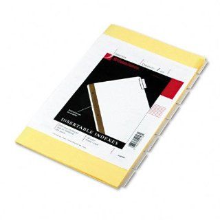 Single Sided Reinforced Insertable Index, Clear 8 Tab, 8 1/2 x 14, Buff, 8/Set  Binder Index Dividers 