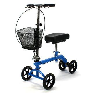 Steerable Knee Walker Scooter Roller Folding w/ Disc Dual Brake FDA KW08 Blue Health & Personal Care