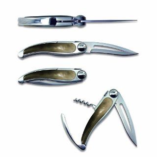 Coutellerie Tarrerias Bonjean Laguiole Pocket Knife with Corkscrew Horn Handle Kitchen & Dining