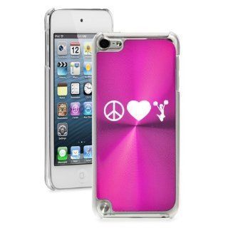Apple iPod Touch 5th Generation Hot Pink 5B2121 hard back case cover Peace Love Cheer Cell Phones & Accessories