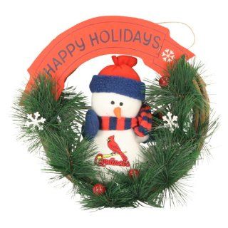 St. Louis Cardinals 12" Holiday Wreath  Sports Fan Hanging Ornaments  Sports & Outdoors
