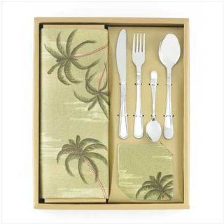 Palm Tree Table Napkin and Dinnerware Set Kitchen & Dining