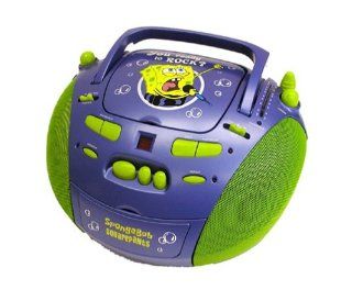 SpongeBob SquarePants Portable CD/CD R/RW Player with Cassette Player and Stereo Radio Blue & Green Toys & Games