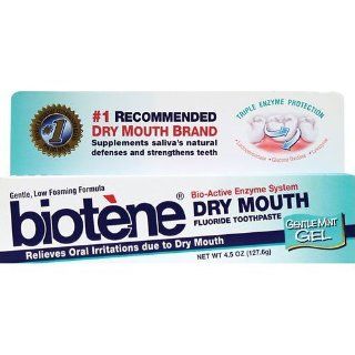 Biotene Dry Mouth Toothpaste Gel Antibacterial Gentle Mint, 4.5 oz (Pack of 3) Health & Personal Care