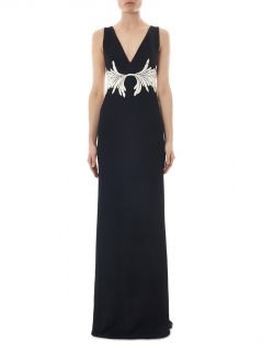 Embroidered heavy knit gown  Galvan
