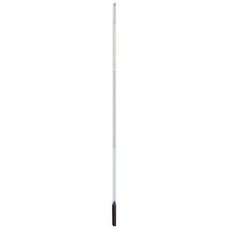 H B Instrument 10/090/1 Durac Plus ASTM Like Thermometer, with Blue Spirit Liquid Against White Back Glass, 0 to 30C, 370mm Length, 76mm Immersion, 0.1C Accuracy Science Lab Non Mercury Thermometers