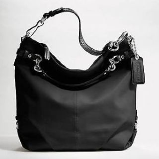 Coach Leather Brooke Leather Carly Covertiable Shoulder Hobo Bag Purse Black Clothing