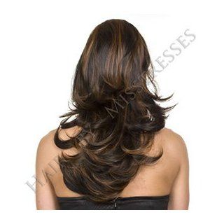 Brunette with Copper Highlights Dual Style Pony Tail Hairpiece 16" High Heat Styleable  Beauty