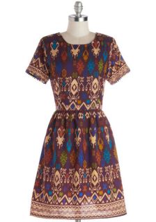 Naturalist Talent Dress in Purple  Mod Retro Vintage Dresses