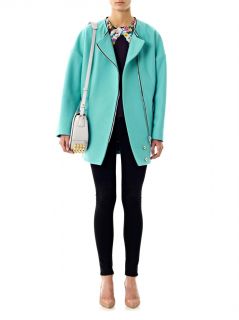 High neck wool cocoon coat  MSGM