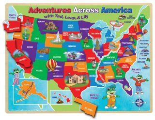 LeapFrog Adventures Across America 41 pc Wood Puzzle Toys & Games