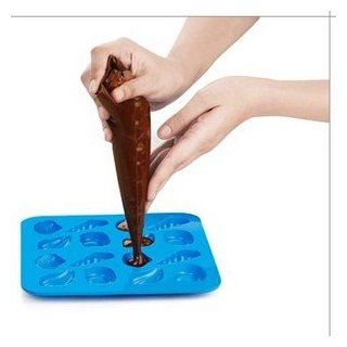 Silicone Chocolate Mold   Shells  Blue   Also Good for Ice Cubes & Truffles   Starter Bakeware Sets