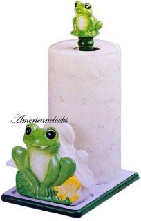 Ceramic Frog Paper Towel HolderWooden Spice racks also available  