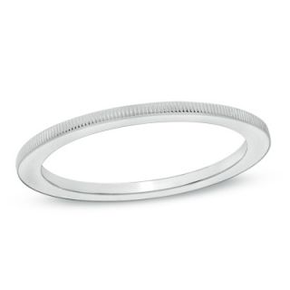 Ladies 1.0mm Coin Edge Wedding Band in 14K White Gold   Zales