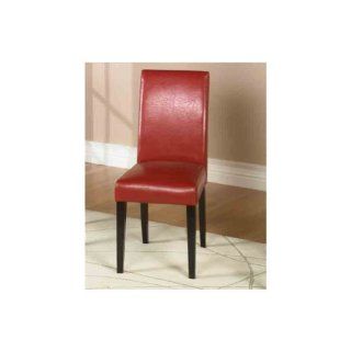 Shop Armen Living Leather Casual Dining Side Chair   at the  Furniture Store